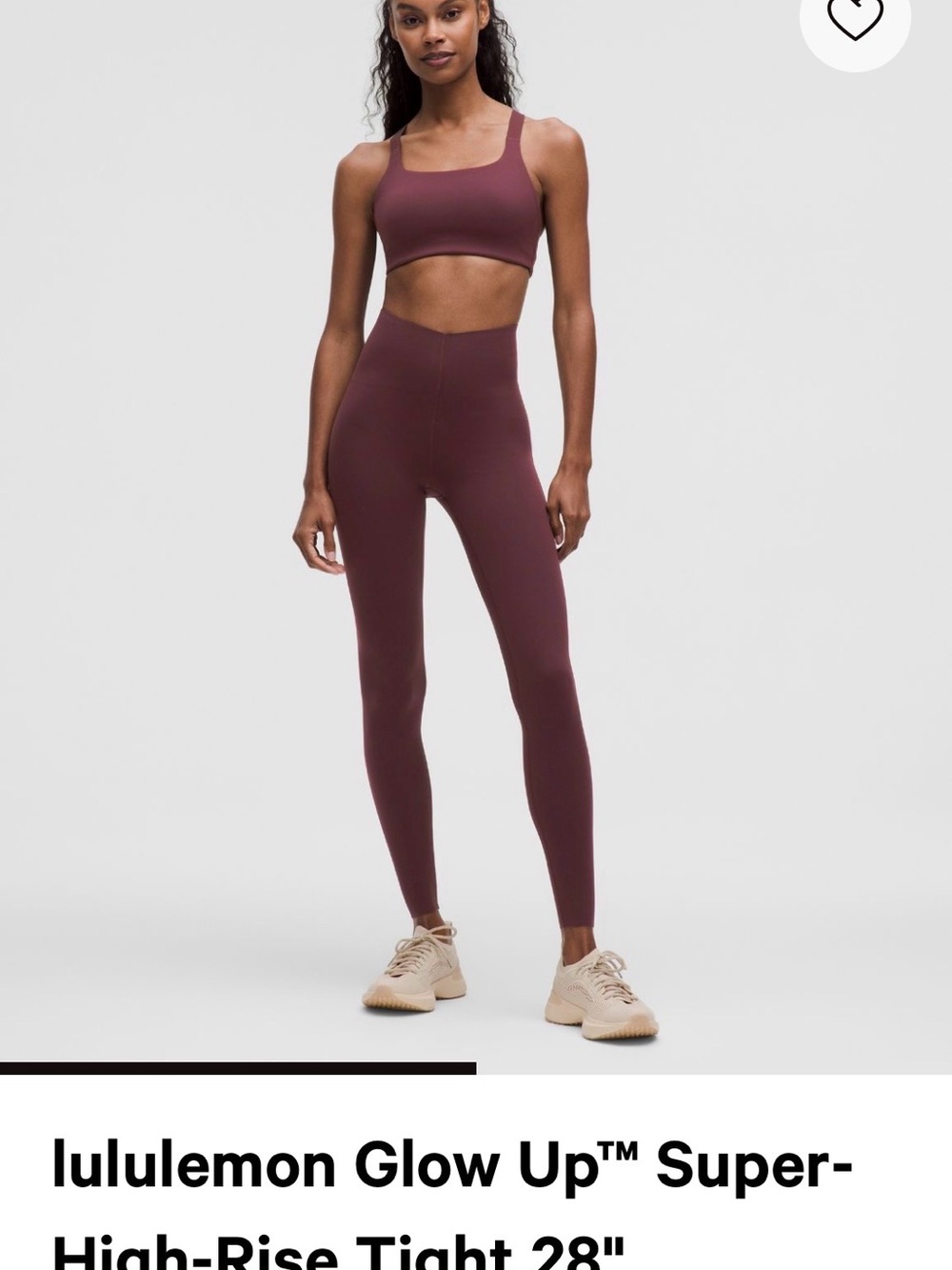 lululemon High-Rise burgundy glow up Leggings